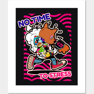 no time to stress dog lover Posters and Art